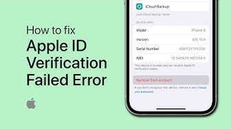 'Video thumbnail for Fix Apple ID Verification Failed on iPhone'