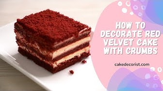 'Video thumbnail for How To Decorate Red Velvet Cake With Crumbs'