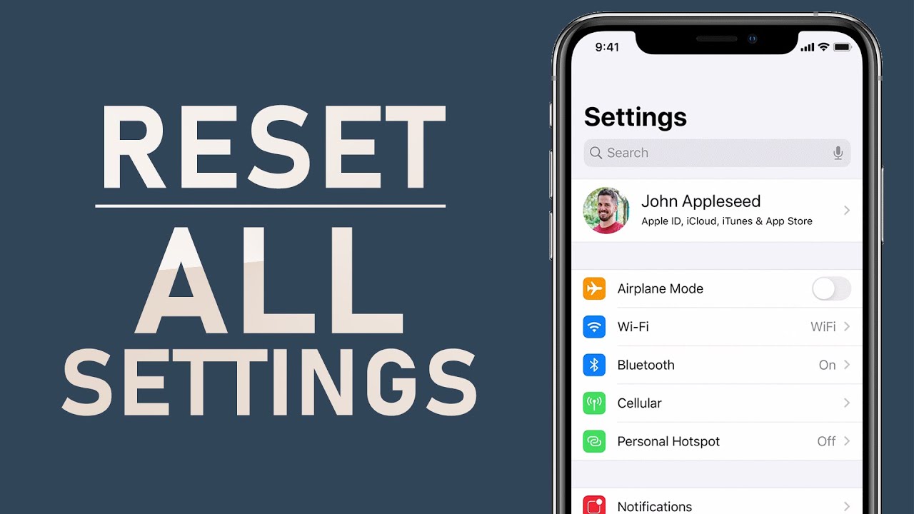 'Video thumbnail for How To Reset All Settings on iPhone'