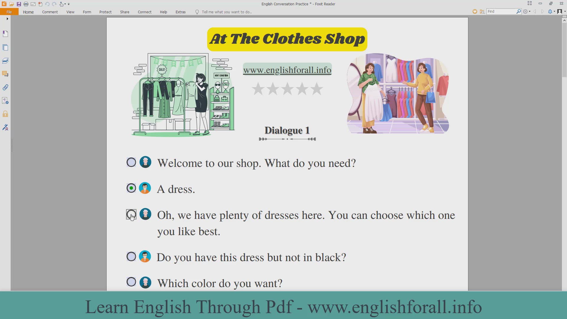 'Video thumbnail for English Conversation Practice - At The Clothes Shop'