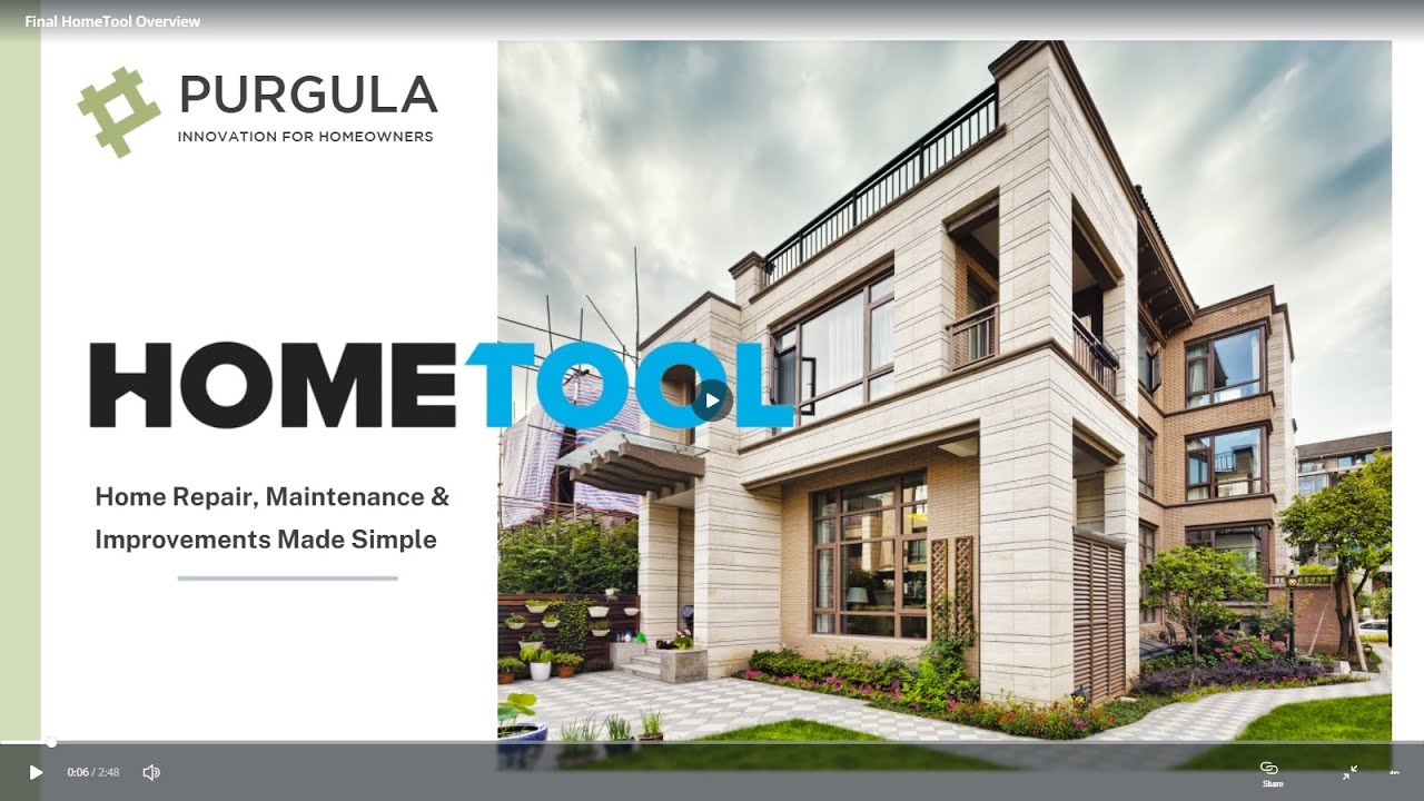 'Video thumbnail for HomeTool Overview Video by Purgula'