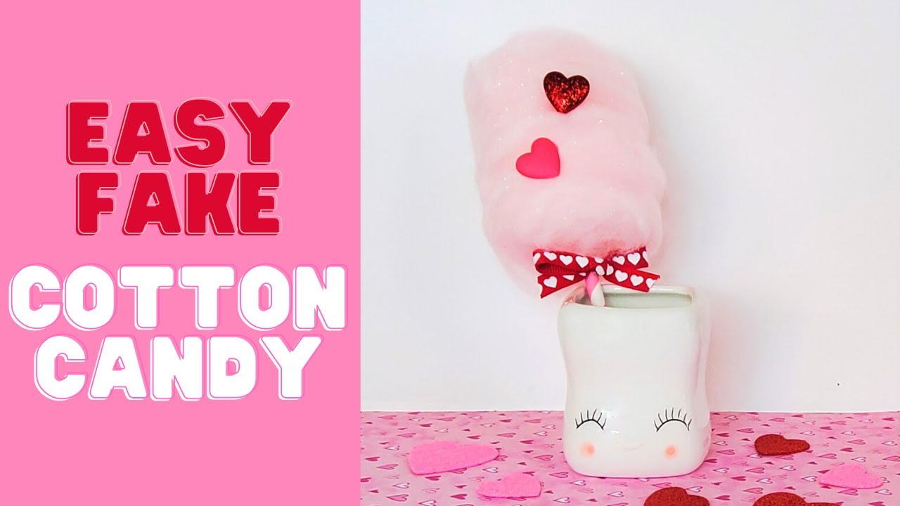 'Video thumbnail for DIY FAKE COTTON CANDY DECORATIONS - Valentine Fake Sweets Deco'