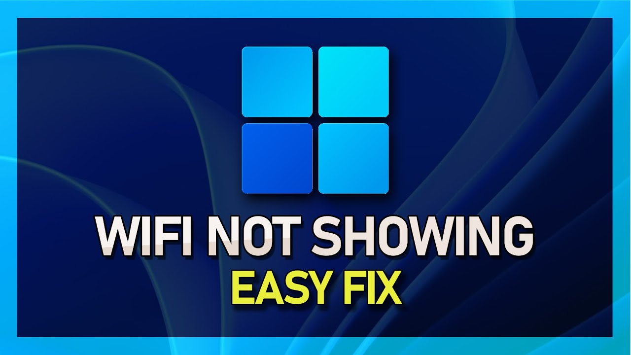 'Video thumbnail for Windows 11 - How To Fix WIFI Option Not Showing Up In Settings'