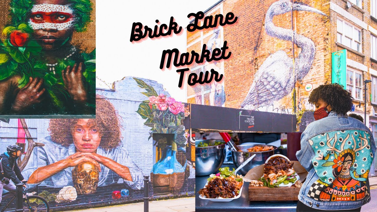 'Video thumbnail for Things to do in Brick Lane Market London UK | London food market and vintage market'